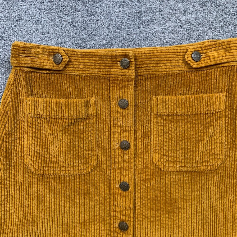 Madewell Skirt Womens 4 Roasted Pecan Corduroy A Line Patch Pocket Edition Mini - Picture 3 of 11
